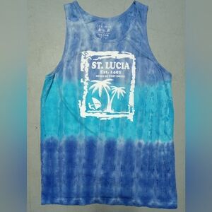 "Sea Man" Blue and Purple St. Lucia Tank From The Brand Rima Tank Top, Size S